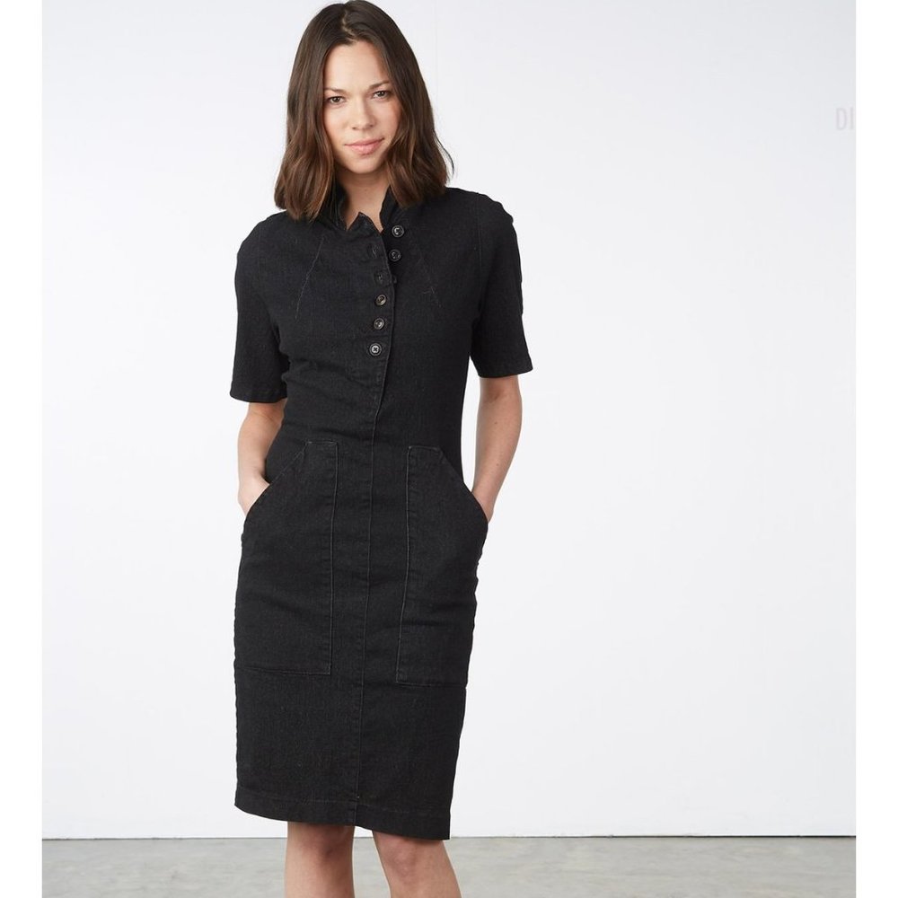 Prairie Underground Revel Dress, Black Denim XS